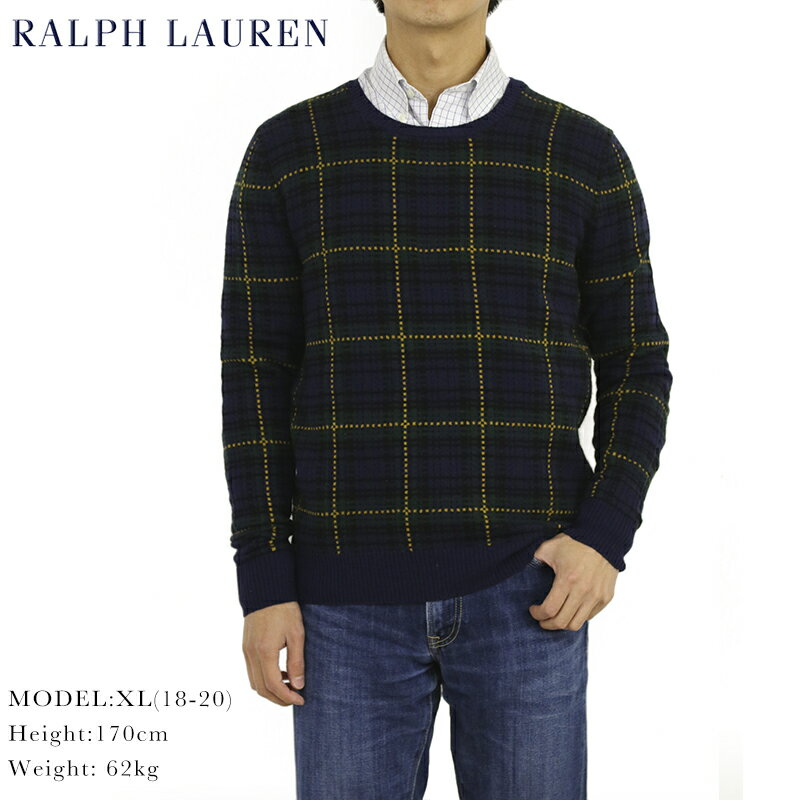 Ralph Lauren Boy 039 s Wool Tartan Crew Sweater ラルフローレン ボーイズ タータンチェック クルーネック ウールセーター