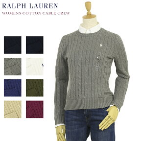 ポロ ラルフローレン レディース クルーネック コットン セーター POLO Ralph Lauren Women's Cotton Cable Crew-Neck Sweater