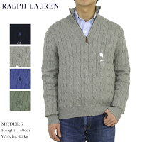 ポロ ラルフローレン コットンのハーフジップ ケーブルセーター POLO Ralph Lauren Men’s Cotton Cable Half-Zip Sweater 売れ筋