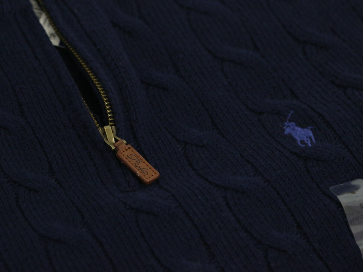 ポロ ラルフローレン コットンのハーフジップ ケーブルセーター POLO Ralph Lauren Men's Cotton Cable Half-Zip Sweater 売れ筋