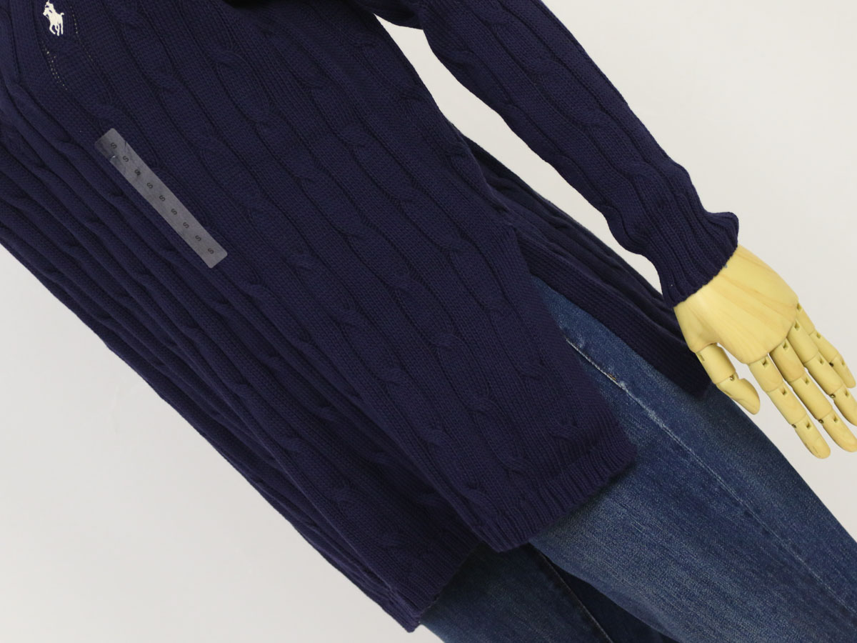 ポロ ラルフローレン レディース Vネック ピーマコットン プルオーバー セーター POLO Ralph Lauren Women's Cotton Cable V-Neck Cable Sweater