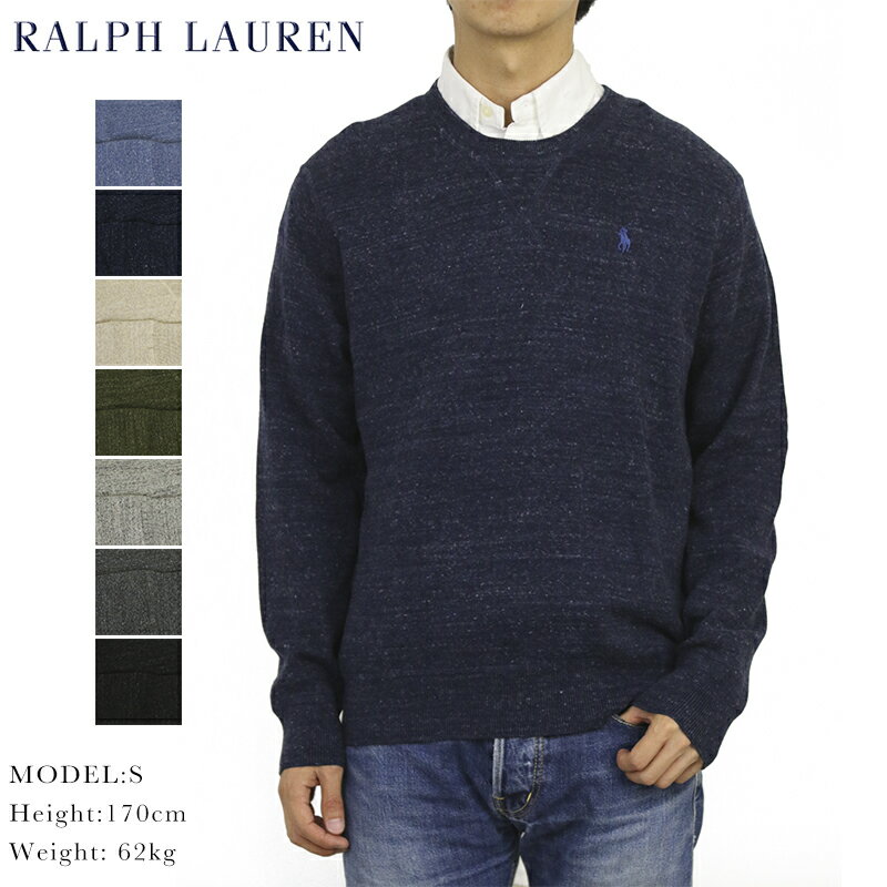 ラルフローレン 服（メンズ） ポロ ラルフローレン コットン クルーネックセーターPOLO Ralph Lauren Men's Vintage Cotton Crew Sweater US