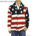| t[ AJ V[J[ J[fBK POLO Ralph Lauren American Flag Men's Cotton/Linen/Silk/Cashmere Shawl Collar Cardigan US