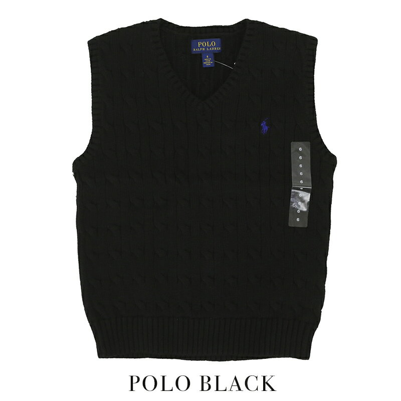 (TODDLER) Ralph Lauren Boy's(2-7) Cotton V-neck Sweater Vest ラルフローレン ボーイズ ニットベスト