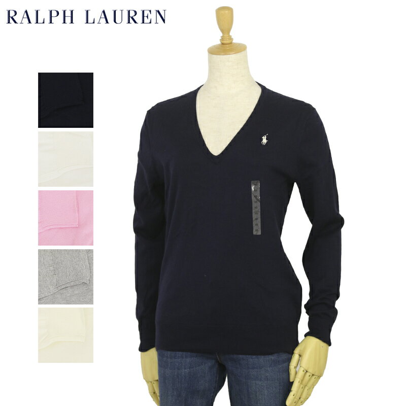ニット レディース（10000円程度） ポロ ラルフローレン レディース Vネック ピーマコットン セーター ニット POLO Ralph Lauren Women's Pima Cotton V-Neck Sweater US