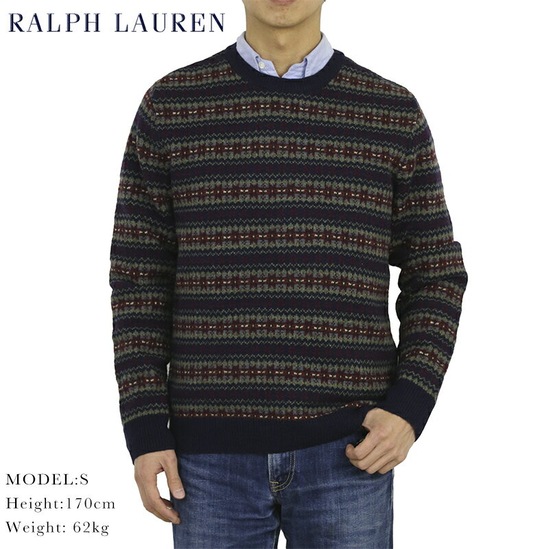 Ralph Lauren Men's Fairisle Crewneck Sweater US ポロ ラルフローレン フェアアイルニット クルーネックセーター