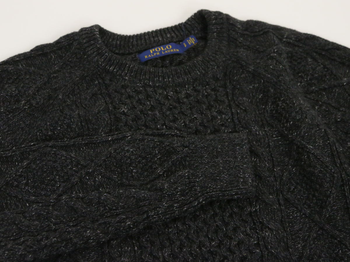 ポロ ラルフローレン コットン ケーブルニット フィッシャーマンセーターPOLO Ralph Lauren Men's Vintage Cotton Fisherman Sweater US