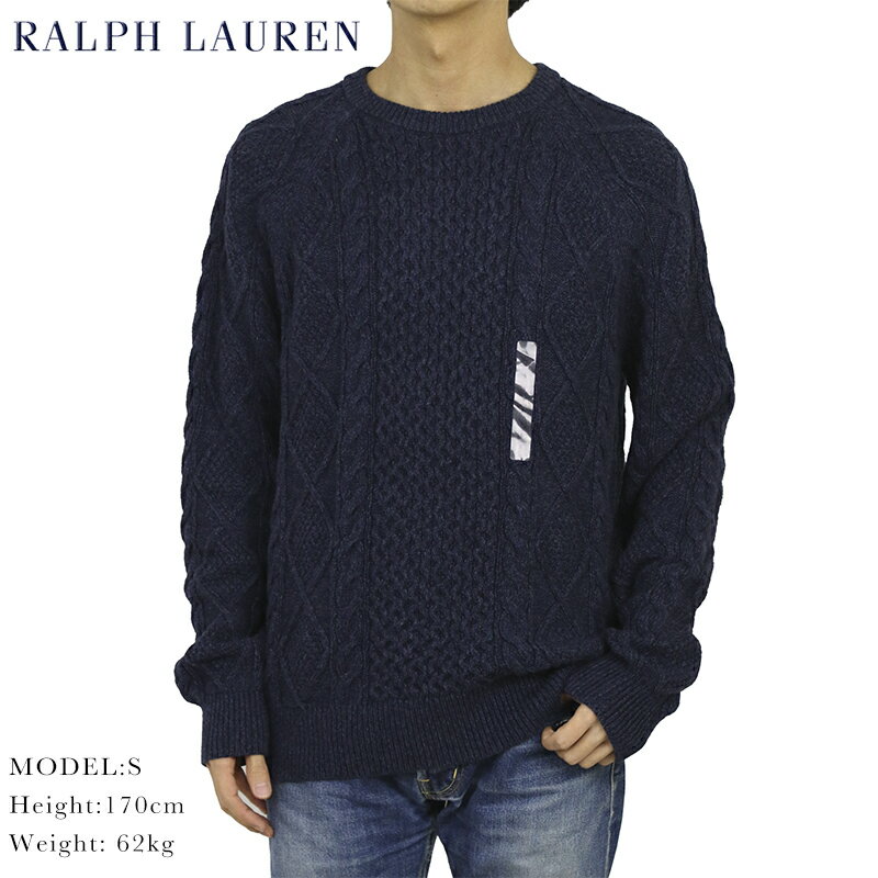 ポロ ラルフローレン コットン ケーブルニット フィッシャーマンセーターPOLO Ralph Lauren Men’s Vintage Cotton Fisherman Sweater US