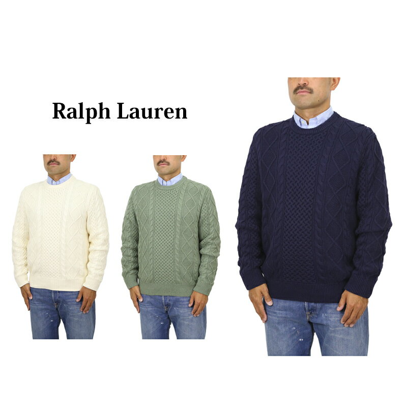 ラルフローレン ポロ ラルフローレン メンズ コットン ケーブル フィッシャーマンセーターPOLO Ralph Lauren Men's Vintage Cotton Fisherman Sweater US