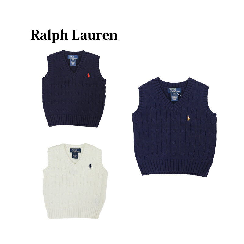 [商品説明] ラルフローレンRalph Laurenのベビーサイズ、コットンベスト。 ケーブルニットのボディ、左胸にポニー刺繍。 首元はVネック 生産国/ MADE IN CHINA 素材/ BODY: 100% COTTON EXCLUSIVE OF DECORATION [実寸地] &nbsp; 9M 12M 18M 24M 着丈 (cm) 30 32 34 35 身幅 (cm) 27 28 30 31 肩幅 (cm) 22 23 24 26 *着丈:背面襟元中央〜裾まで直線、身幅: 脇下〜脇下まで直線、肩幅: 肩先〜肩先まで直線、袖丈:肩先〜袖口まで直線、裄丈:背面襟元中央〜肩を通って袖口まで *サイズは慎重に計測しておりますが、計測方法や商品の材質、個体差で誤差が出ることがございますのでご了承ください。 [サイズチャート] ボーイズ&amp;ガールズ （ベビーサイズ）　サイズチャート *国内ラルフローレンのサイズチャート表示と同じ内容です ・当社のベビー服は小さめに作られています。 ・サイズに迷われた場合は1つ上のサイズをおすすめします。 ・USサイズで表示されている年齢は、あくまで目安です。 ・すべてのサイズはおおよその値を表しています。 US JP 身長 ウエスト NB NB-50cm 21&quot;/53cm 10lb/4kg 3M 60cm 21&quot;-24&quot;/53-60cm 10-14lb/4-6kg 6M 70cm 24.5&quot;-27&quot;/62-68cm 14.5-18.5lb/6-8kg 12M 80cm 28&quot;-31&quot;/75-80cm 22.5-25lb/10-11kg *できるだけ忠実に再現するよう努力しておりますが、モニターによって、ページで見た色と実際の商品の色とは見え方が違う場合がございます。ご不明な点はお問い合わせください。 *発送のタイミングや、お取引の詳細については会社概要(company)にて事前に御確認ください。