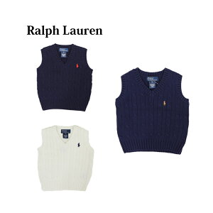 ݥ ե ٥ӡ Vͥå åȥ ֥ ˥å ٥ POLO Ralph Lauren INFANT cotton V-neck cable knit vest