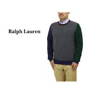 ラルフローレン ポロ ラルフローレン メンズ ウール/カシミア パネル切替 クルーネック セーター POLO Ralph Lauren Men's Wool/Cashmere Panelled Crew Sweater US