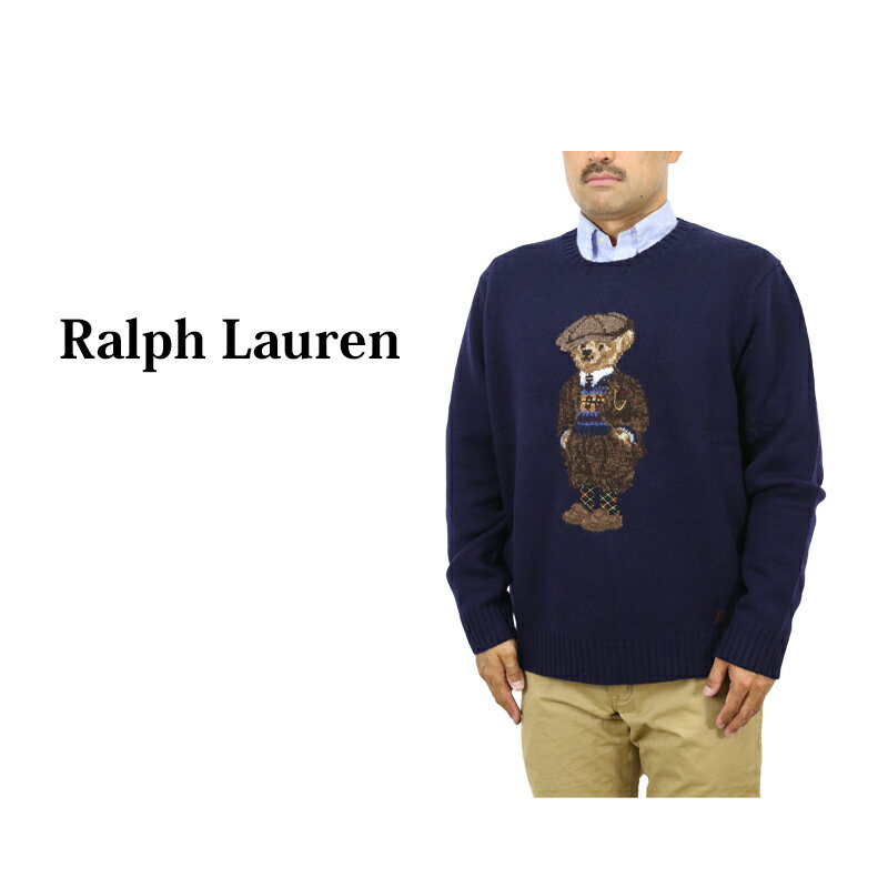 ポロ ラルフローレン メンズ ポロベアー ウール クルーネック セーター ハンチング POLO Ralph Lauren Men's "POLO BEAR" Wool Crew Sweater US