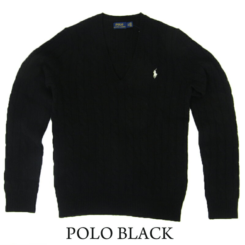 ポロ ラルフローレン レディース ウール Vネック セーター Ralph Lauren Women's Wool Cable Sweater US (UPS)