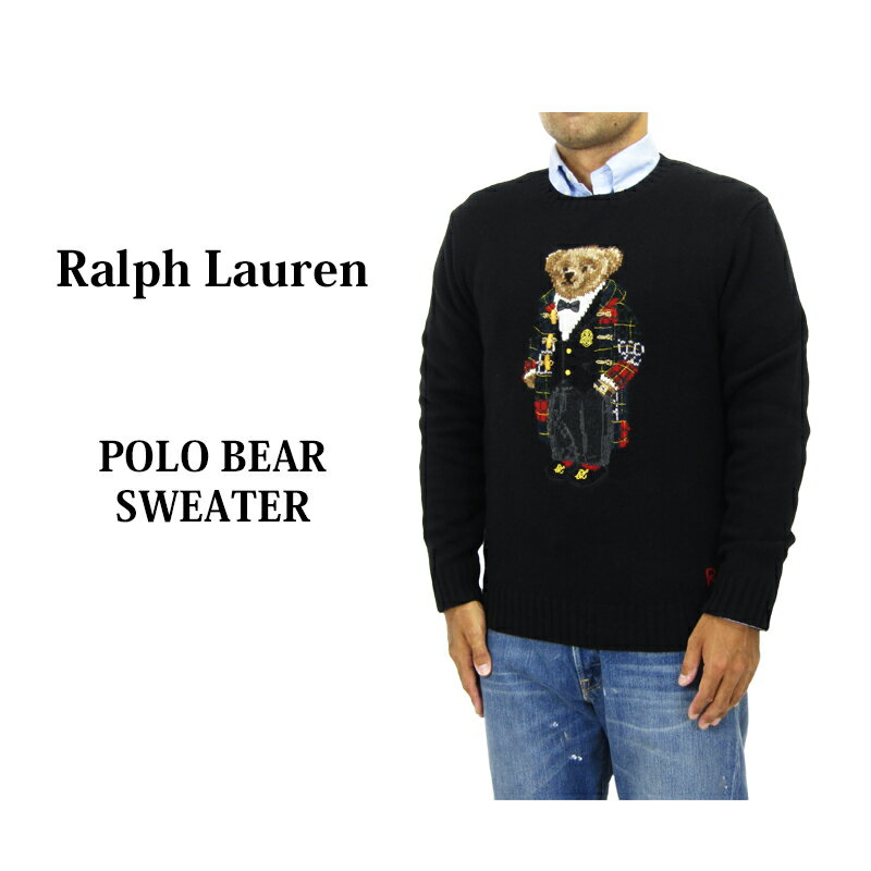 ラルフローレン ポロ ラルフローレン メンズ ポロベアー クルーネック セーター チェックダッフルコートベアー POLO Ralph Lauren Men's "POLO BEAR" Wool Crew Sweater US