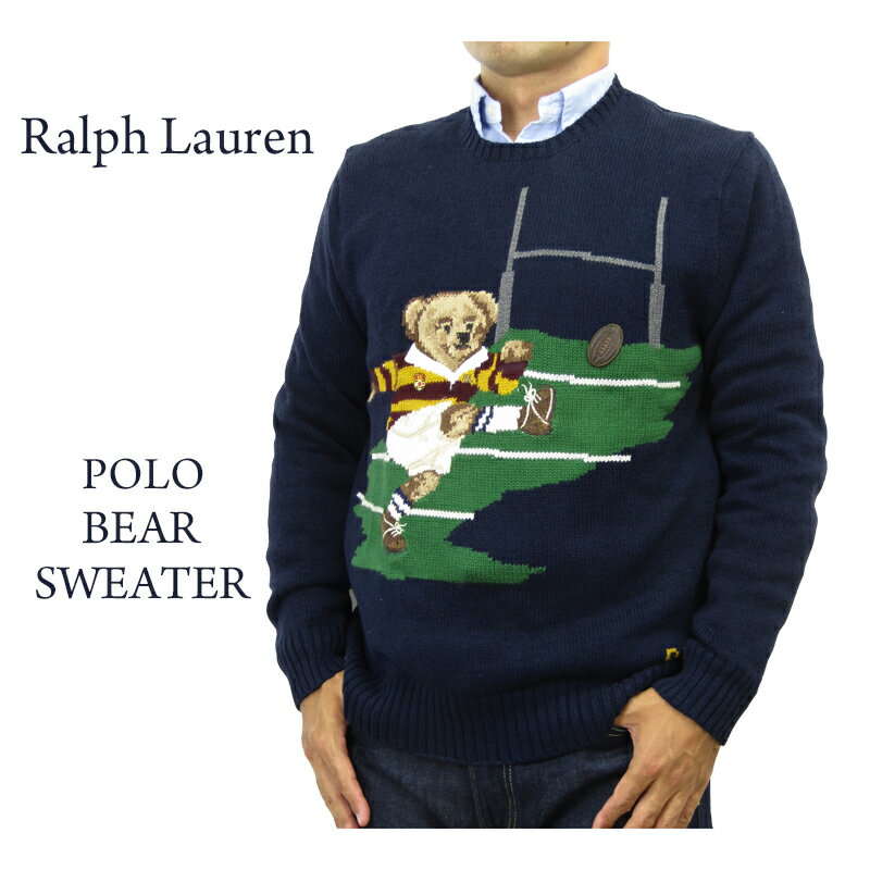 ラルフローレン ポロ ラルフローレン メンズ ポロベアー クルーネックセーター ラグビーベア POLO Ralph Lauren Men's "POLO BEAR" Cotton Linen Crew Sweater US