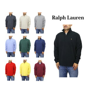 ݥ ե  ϡեå ץ륪С ̵ å ᥿ץ POLO Ralph Lauren Men's French-Rib 1/2 Zip Pullover Sweater Metal Pull US