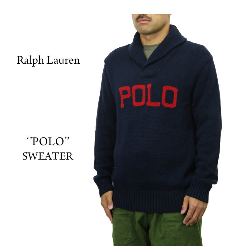 ラルフローレン ポロ ラルフローレン ロゴ ショールカラー セーター POLO Ralph Lauren Men's POLO Logo Cotton Shawl Collar Sweater US