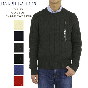 ݥ ե åȥΥ롼ͥå POLO Ralph Lauren Men's Cotton Cable Crew Sweater US  (UPS)