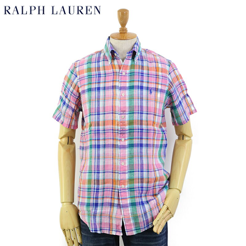 Ralph Lauren S/S "LINEN" B.D. Shirts US ポロ ラルフローレン リネン 麻 ボタンダウン 半袖シャツ