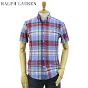 ラルフローレン Ralph Lauren S/S "SLIM FIT" Oxford Plaid S/S B.D.Shirts US ポロ ラルフローレン スリムフィット オックスフォード ボタンダウン チェック 半袖シャツ