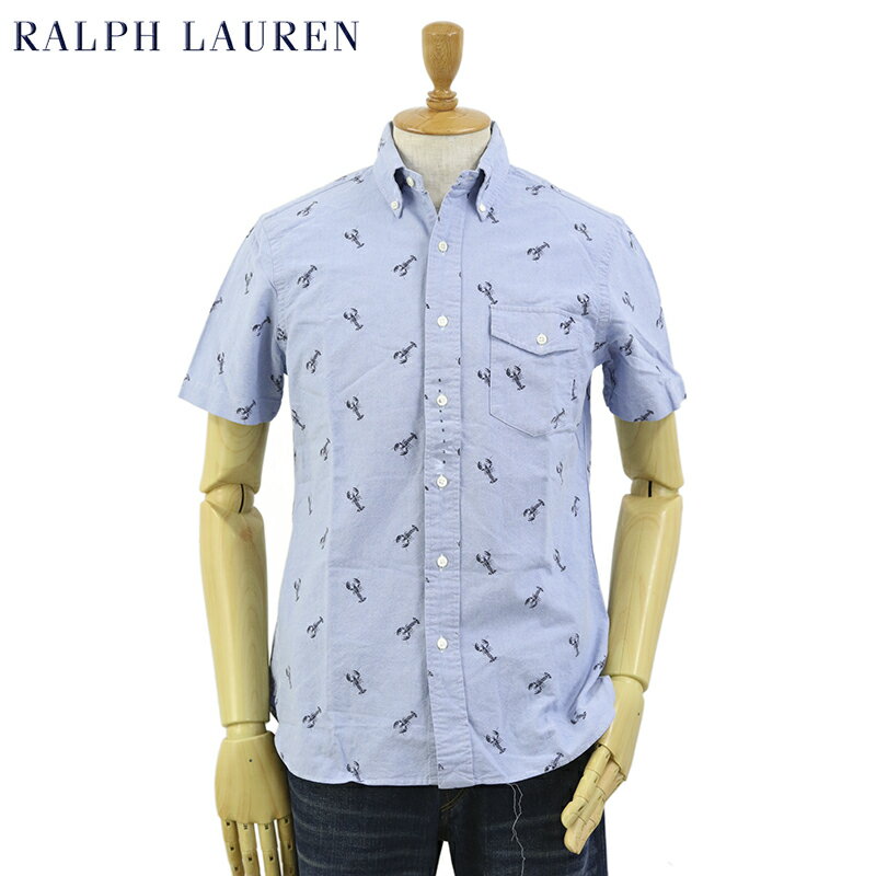 Ralph Lauren STANDARD FIT Lobster Print S/S B.D. Shirts US ポロ ラルフローレン オックスフォード ボタンダウン 半袖シャツ スタンダードフィット
