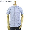 Ralph Lauren "STANDARD FIT" Lobster Print S/S B.D. Shirts US ポロ ラルフローレン オックスフォード ボタンダウン 半袖シャツ スタンダードフィット