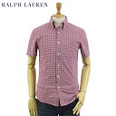 ラルフローレン Ralph Lauren S/S "SLIM FIT" Oxford Gingham S/S B.D.Shirts US ポロ ラルフローレン スリムフィット オックスフォード ボタンダウン ギンガムチェック 半袖シャツ