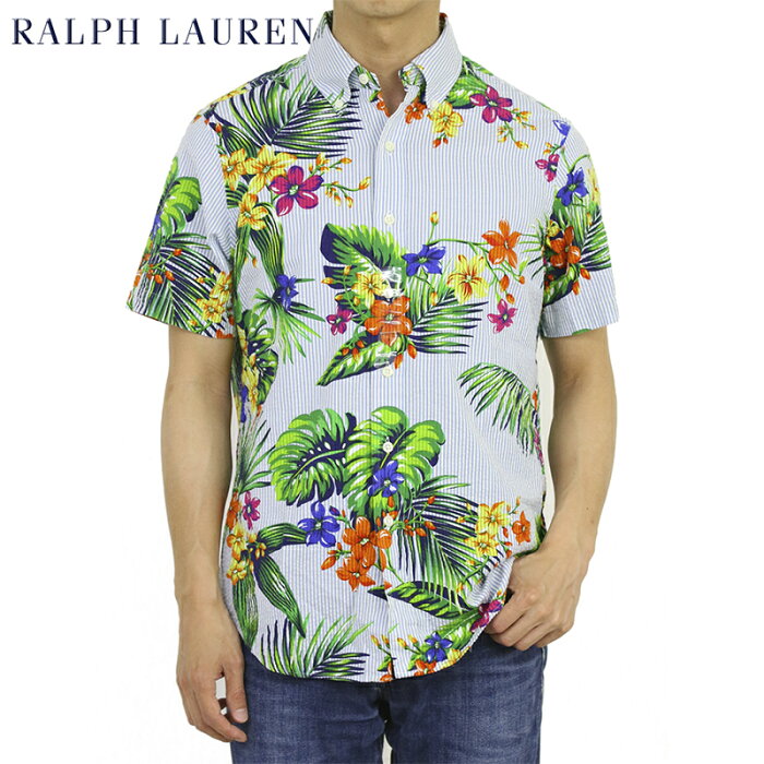 ポロ ラルフローレン シアサッカー ボタンダウン 半袖シャツ ストライプ クラシックフィット 花柄プリント POLO Ralph Lauren S/S Seersucker 