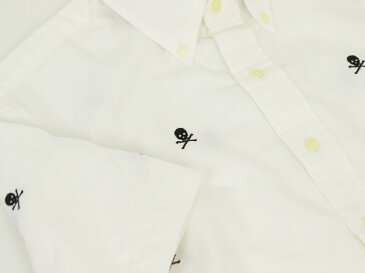 ポロ ラルフローレン スリムフィット スカル刺繍 オックスフォード ボタンダウン 半袖シャツ POLO Ralph Lauren 
