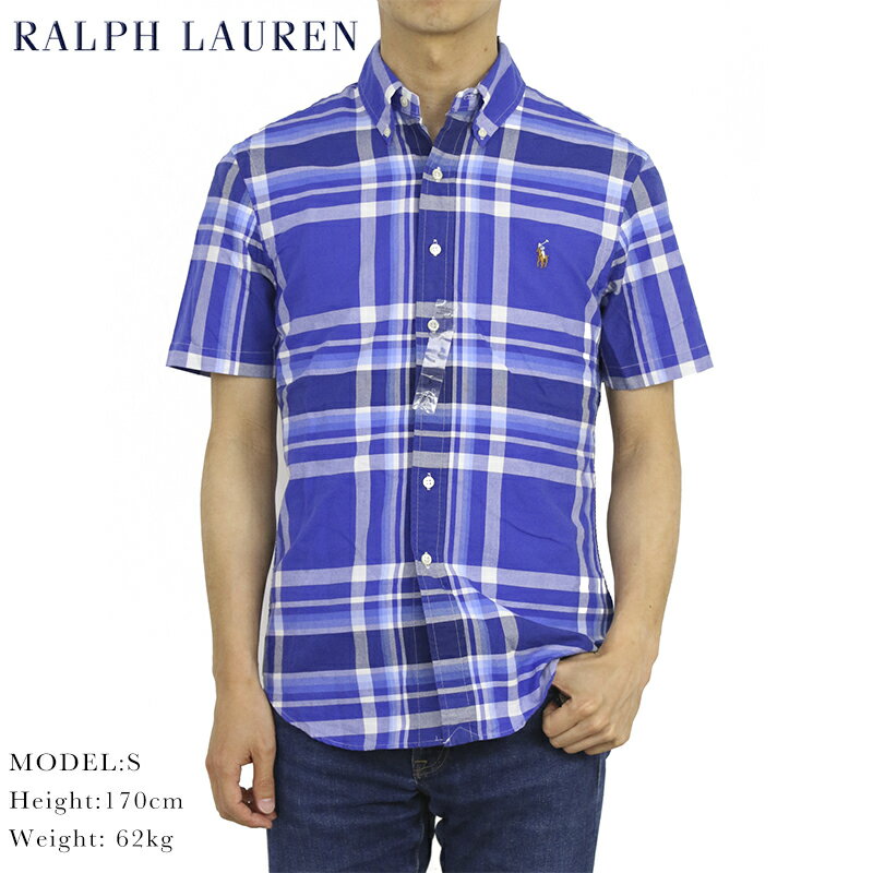 ポロ ラルフローレン スリムフィット ポニー刺繍 オックスフォード ボタンダウン 半袖シャツ POLO Ralph Lauren SLIM FIT OXFORD S/S B.D. Shirts US