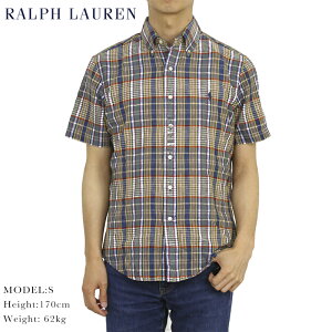 ݥ ե 饷åեå ܥ ǥޥɥ饹 Ⱦµ POLO Ralph Lauren CLASSIC FIT S/S INDIA MADRAS B.D.Shirt