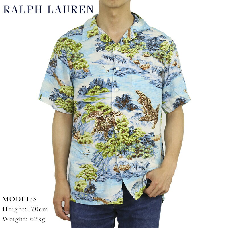 ݥ ե  ӥơ Ⱦµ ϥ Polo Ralph Lauren Men's Viscose Vintage Aloha Shirts US