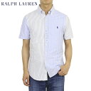 ラルフローレン ポロ ラルフローレン オックスフォード ボタンダウン 半袖シャツ ストライプ スリムフィット POLO Ralph Lauren S/S Oxford"SLIM FIT SEERSUCKER" B.D.Shirt