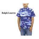 ポロ ラルフローレン メンズ オックスフォード ボタンダウン アロハ柄 半袖シャツ 飛魚 クラシックフィット POLO Ralph Lauren Men 039 s CLASSIC FIT S/S B.D.Shirts US