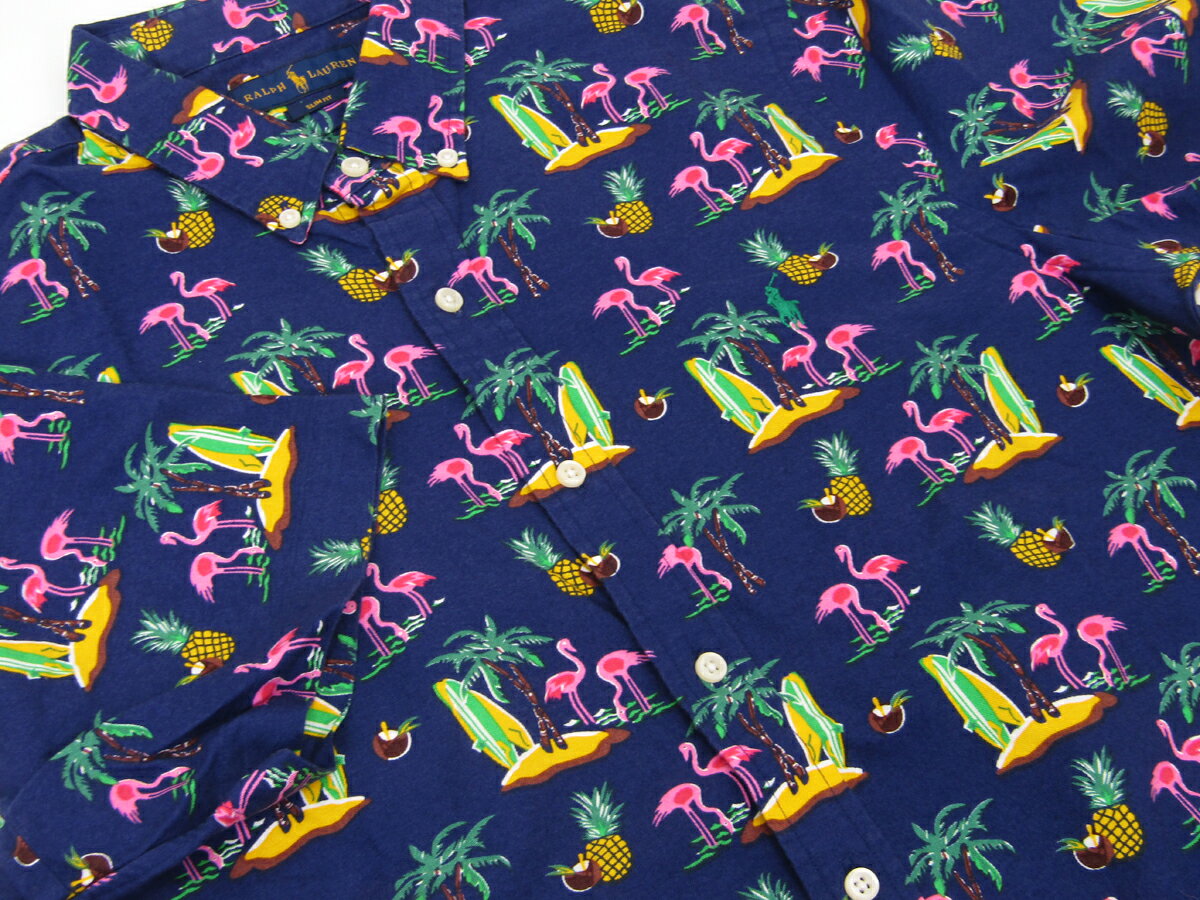 ポロ ラルフローレン スリムフィット 半袖 オックスフォード アロハシャツ Polo Ralph Lauren "SLIM FIT" Aloha Shirts US