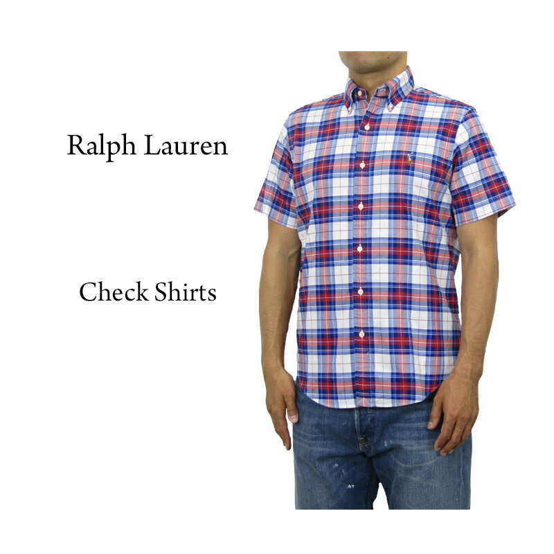 ポロ ラルフローレン メンズ クラシックフィット チェック オックスフォード ボタンダウン 半袖シャツ POLO Ralph Lauren Men's "CLASSIC FIT" Check Oxford S/S B.D.Shirts US