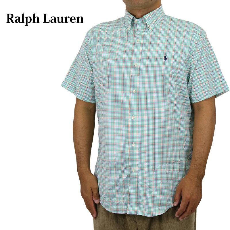 樂天商城 - ポロ ラルフローレン メンズ クラシックフィット パフォーマンス チェック ボタンダウン 半袖シャツ POLO Ralph Lauren Men's 
