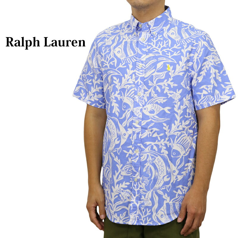 ポロ ラルフローレン ボーイズ アロハ柄 オックスフォード ボタンダウン 半袖シャツ POLO Ralph Lauren Boy's (SCHOOL) S/S Hawaiian Oxford B.D.Shirts US