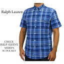 ポロ ラルフローレン スリムフィット 半袖 インディゴ オックスフォード チェックシャツ Polo Ralph Lauren SLIM FIT INDIGO OXFORD Check Shirts US