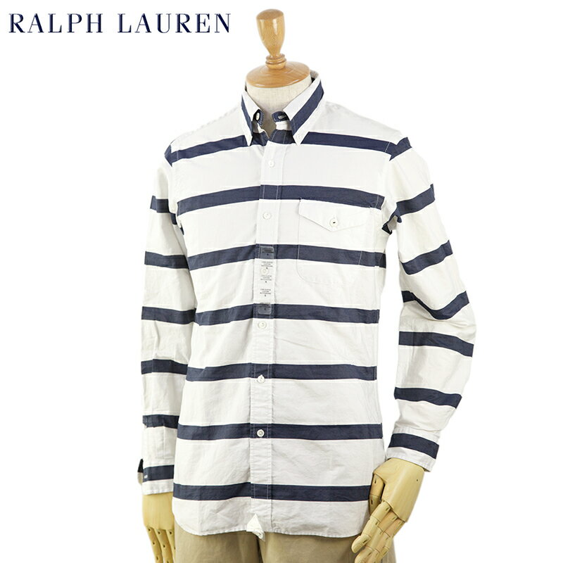 Ralph Lauren Men’s "CUSTOM FIT" Marine Border B.D.Shirts US ポロ ラルフローレン カスタムフィット ボタンダウン 長袖シャツ