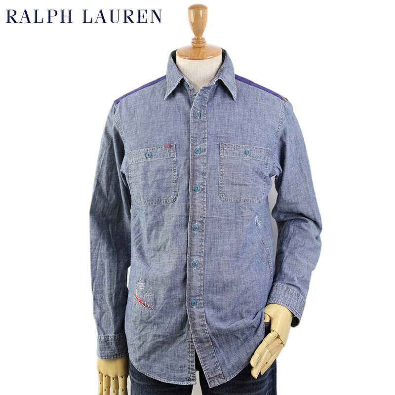 Ralph Lauren Men's Najavo Chambray Work Shirt US ポロ ラルフローレン シャンブレーシャツ ネイティブ柄