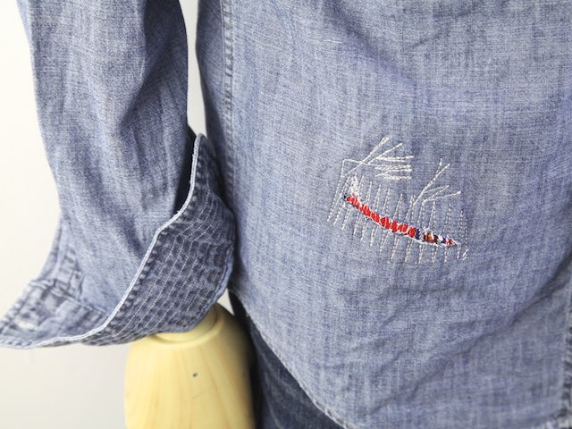 Ralph Lauren Men's Najavo Chambray Work Shirt US ポロ ラルフローレン シャンブレーシャツ ネイティブ柄