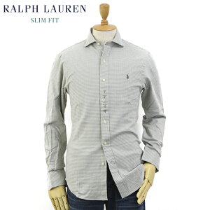 Ralph Lauren Men's "SLIM FIT" Spread Collar Shirts Houndstooth US ポロ ラルフローレン スリム ワイドカラー 長袖シャツ 千鳥格子 フランネル