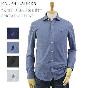 Ralph Lauren Men's "KNIT DRESS SHIRT" Spread Collar Shirts US ポロ ラルフローレン スリムフィット ワイドカラー 長袖ニットシャツ