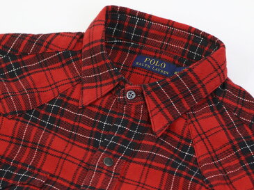 Ralph Lauren Men's Flannel Western B.D.Shirts US ポロ ラルフローレン ヘビーフランネルチェック ウェスタンシャツ　長袖シャツ