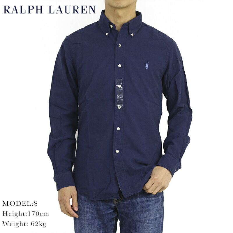 ポロ ラルフローレン 長袖 スリムフィット ワンポイント刺繍 ボタンダウンシャツ POLO Ralph Lauren Men's 