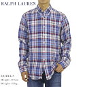 ポロ ラルフローレン リネン ボタンダウン 長袖シャツ マドラスチェック クラシックフィット POLO Ralph Lauren Men's "CLASSIC FIT" Madras Linen B.D.Shirts US