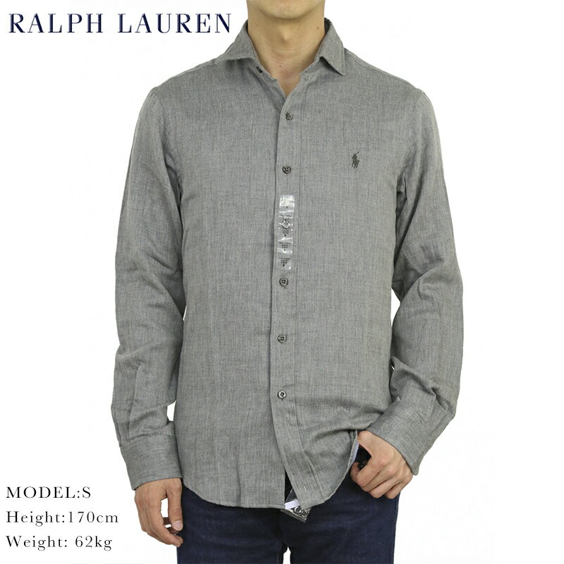 ポロ ラルフローレン スリムフィット ガーゼヘリンボーン ワイドカラー 長袖シャツ Ralph Lauren Men’s "SLIM FIT" Spread-Collar Shirts