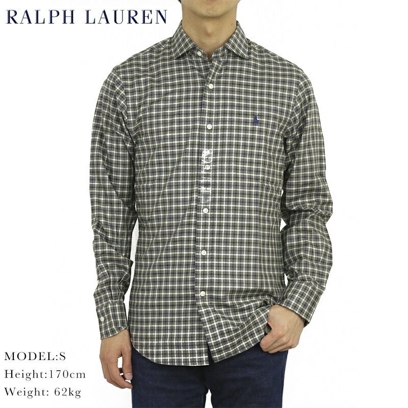 ポロ ラルフローレン スリムフィット ワイドカラー 長袖シャツ Ralph Lauren Men's "SLIM FIT" Spread-Collar Shirts
